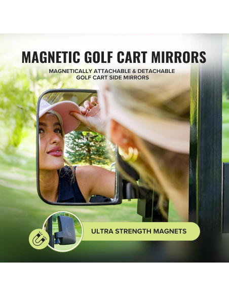 Espejos Magnéticos para Carritos de Golf Stripebird 2.0 - Negro