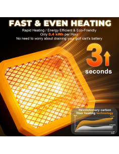 Calentador Eléctrico para Carrito de Golf GSQQTE 400W 48V 2