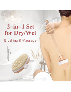 Juego de Cepillos Corporales OKOSTAMM - Madera y Cerdas Naturales 2