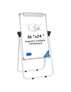 Caballete Pizarra Blanca MaxGear 91.44x60.96 cm Altura Ajustable