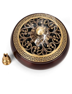 Quemador de Incienso Belsea de Cobre con Soporte para Varillas y Conos