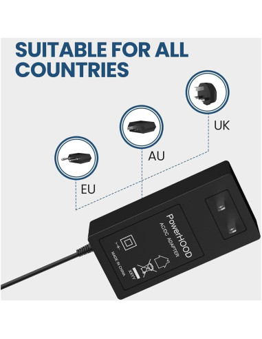 Adaptador AC/DC USB-C 12V PowerHOOD para Chuwi MiniBook X