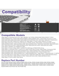 Batería de Laptop TREE.NB RC30-0248 para Razer Blade 15 80Wh 2