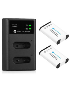 Batería FirstPower NP-BX1 Doble + Cargador USB para Sony
