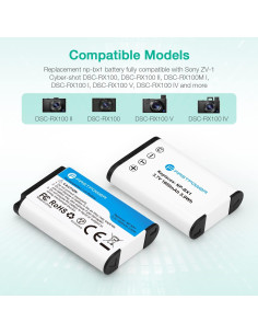 Batería FirstPower NP-BX1 Doble + Cargador USB para Sony 2