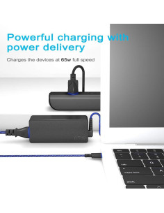 Cargador USB Tipo-C 65W QYD para Laptop Dell Chromebook 2