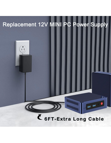 Cargador Adaptador 12V 3A para Mini PC Beelink y KAMRUI