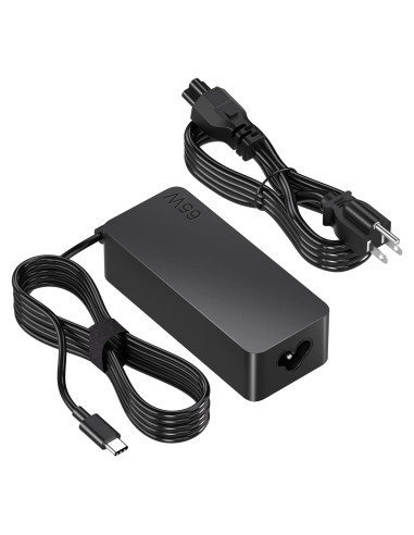 Cargador USB-C 65W Lenovo Adaptador de Corriente para Laptops