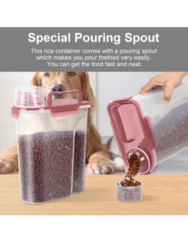 Contenedor Hermético de Alimentos para Mascotas 5L LEAWALK 2Pack