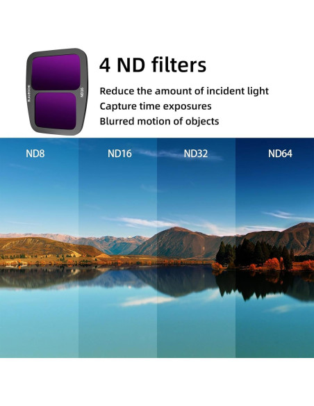 Kit de Filtros 8 Piezas para Drone DJI Air 3 - Aluminio