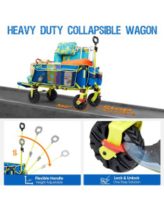 Carro de Playa Plegable Old Bahama Bay 2 en 1 136 kg 2