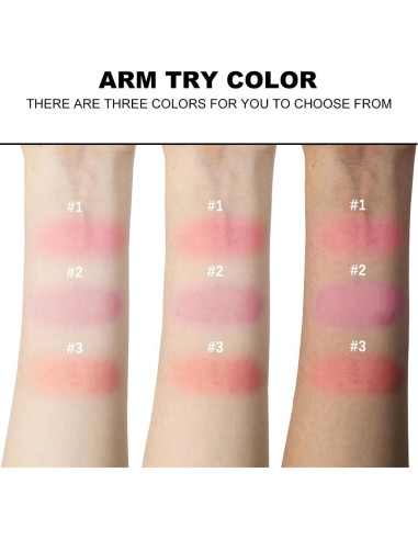 Rubor Marmoleado Horneado FeiCuiYun 2-en-1 Crema Rosa