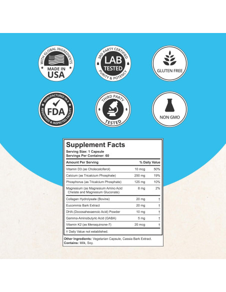 NuBest Doctor Plus 60 Cápsulas - Calcio, Vitamina D3, K2
