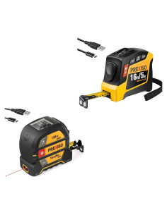 Cinta Métrica Digital 2-en-1 PREXISO 16Ft y Cinta Láser 41.15m
