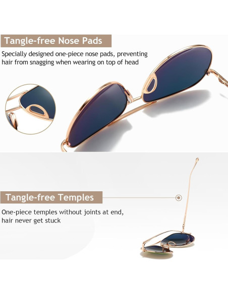 Gafas de sol aviador SUNGAIT - Lente polarizado 60mm