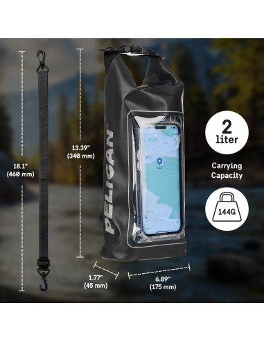 Bolsa Seco Impermeable Pelican Marine 2L con Funda para Teléfono