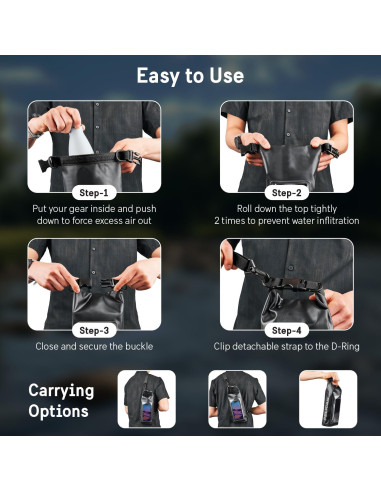 Bolsa Seco Impermeable Pelican Marine 2L con Funda para Teléfono