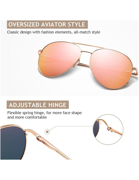 Gafas de sol aviador SUNGAIT - Lente polarizado 60mm