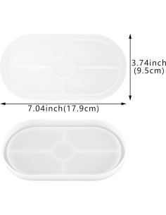 Molde de Silicona Ovalado Grande Thinslimer 3 Piezas DIY 2