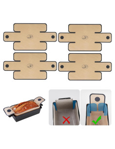 Forros de Silicona Reutilizables NiHome 4-Pack para Pan 49x25 cm