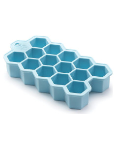 Bandeja de Hielo de Silicona Hexagonal Outset 14 Cubos Azul
