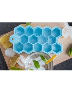 Bandeja de Hielo de Silicona Hexagonal Outset 14 Cubos Azul 2