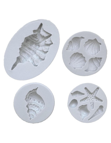 Molde de Silicona AFINSEA para Pasteles Marinos 4 Piezas
