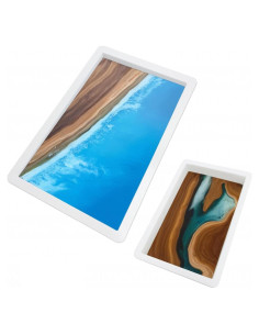 2 Moldes de Resina Epóxica ModWgGuo Rectangulares 40x25x7.6 cm