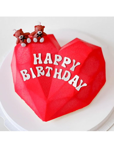 4 Moldes de Silicona Rosa CLUEWR para Letras y Números 0-9