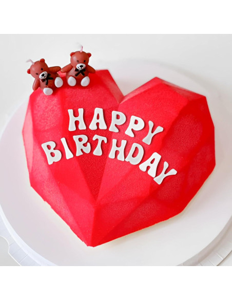 4 Moldes de Silicona Rosa CLUEWR para Letras y Números 0-9