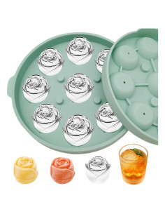Molde de Hielo Rosa de Silicona Cyhdddr - 9 Rosas