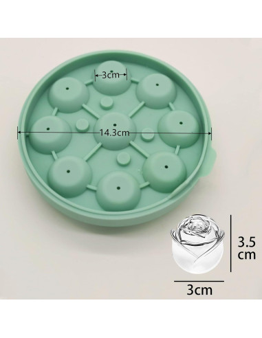 Molde de Hielo Rosa de Silicona Cyhdddr - 9 Rosas