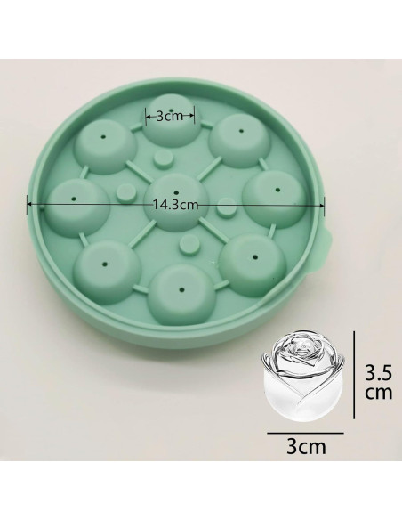Molde de Hielo Rosa de Silicona Cyhdddr - 9 Rosas