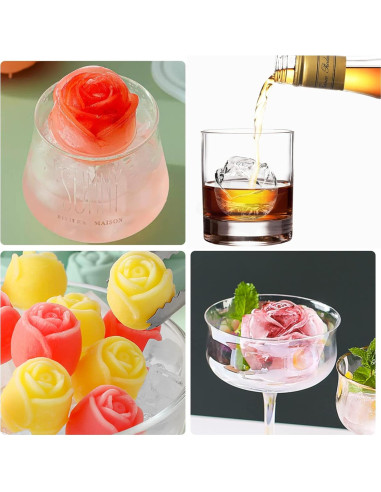 Molde de Hielo Rosa de Silicona Cyhdddr - 9 Rosas