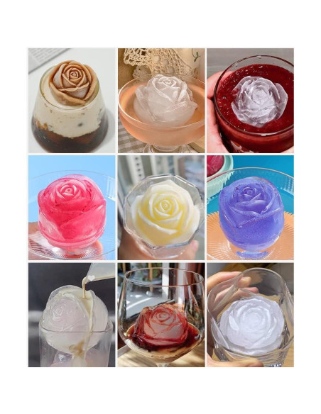 Molde de Hielo Rosa de Silicona Cyhdddr - 9 Rosas