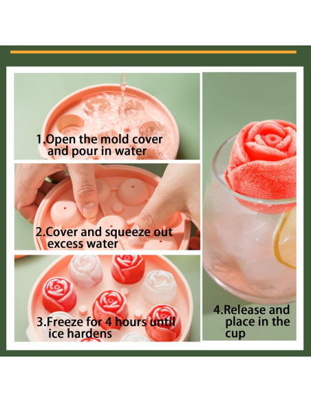 Molde de Hielo Rosa de Silicona Cyhdddr - 9 Rosas