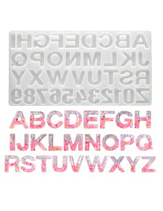 Moldes de Silicona para Joyería Chinshwehaw A-Z y 0-9