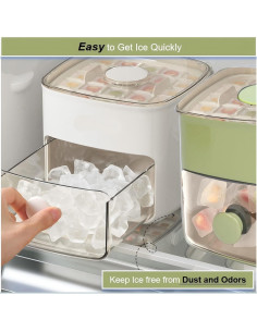 Bandeja de Hielo TAREG con Tapa y Contenedor - 48 Cubos 2