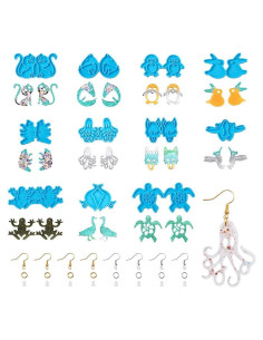 KISSITTY Moldes de Silicona para Pendientes Animales 11 Piezas