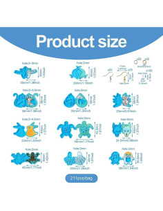 KISSITTY Moldes de Silicona para Pendientes Animales 11 Piezas 2