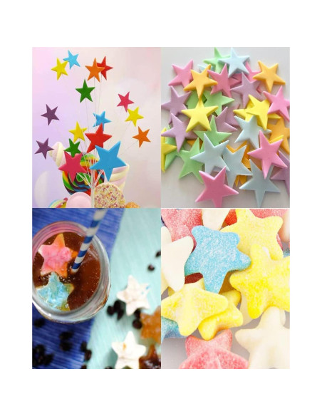 Molde de Hielo de Silicona Estrella 5 Puntas WenTigDY Rosa