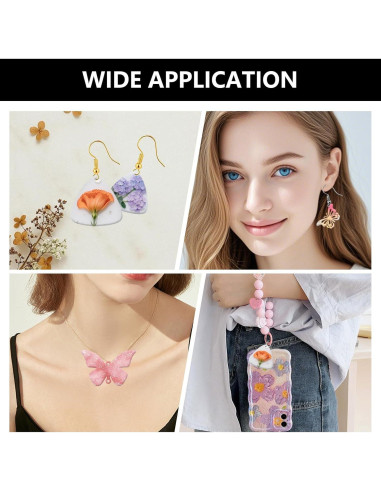 Kit de Moldes de Aretes de Resina Quuztao 54 Pcs Silicona