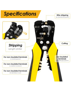 Pelacables Automático DOWELL 10-24 AWG 3-en-1 Ergonómico 2