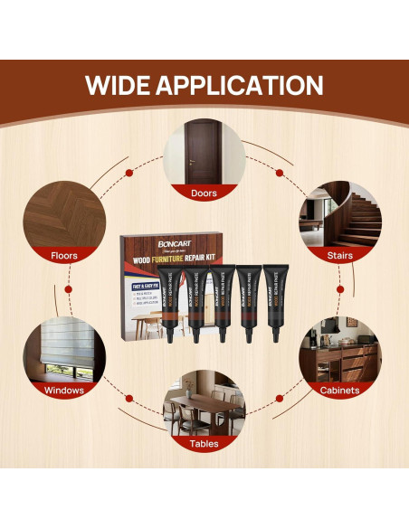 Kit de Reparación de Muebles de Madera Boncart - 5 Colores