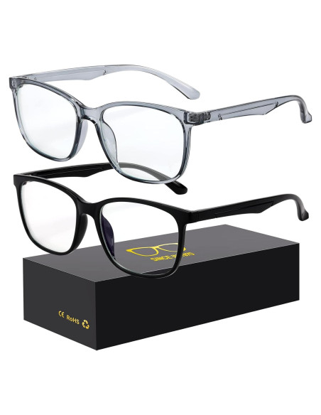 Gafas bloqueadoras luz azul Oilway A2 Negro + Gris UV400