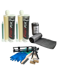 Kit de Reparación de Concreto KARBXON - Fibra de Carbono y Epóxico