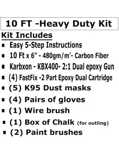 Kit de Reparación de Concreto KARBXON - Fibra de Carbono y Epóxico 2