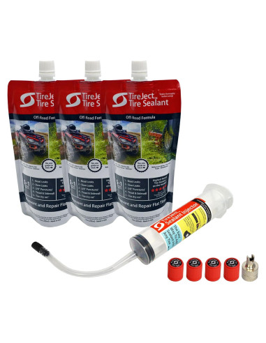 Kit de Protección de Neumáticos TireJect 30oz para Carro de Golf