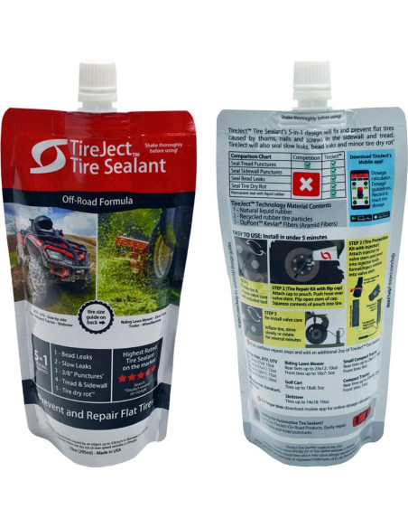Kit de Protección de Neumáticos TireJect 30oz para Carro de Golf