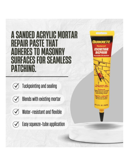Set de Reparación Quikrete 5.5 oz con Espátula - Mortero Acrílico
